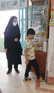 مدرسه بهان، عکس از رعایت پروتکل های بهداشتی در پیش دبستان و دبستان پسرانه  بهان منطقه  5